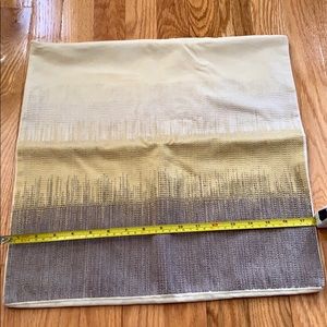 Kenneth Cole home pillow cover gray yellow cream